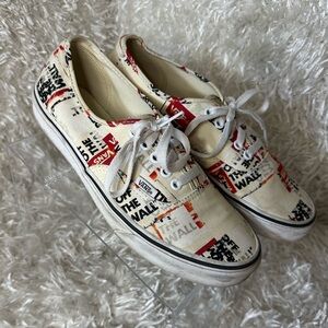 VANS Authentic Packing Tape Off The Wall Logo Sneakers Men’s Size 8